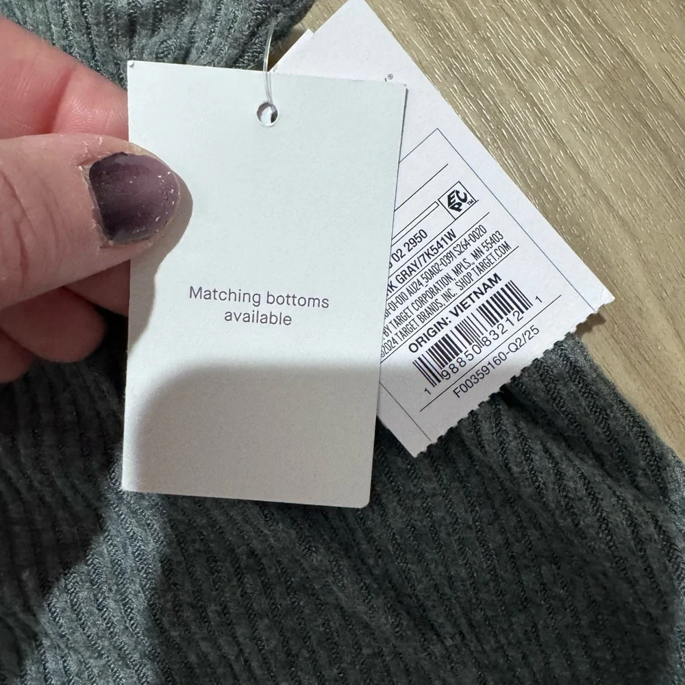 Auden dark gray Ribbed Tank Top- size XL - Picture 3 of 4